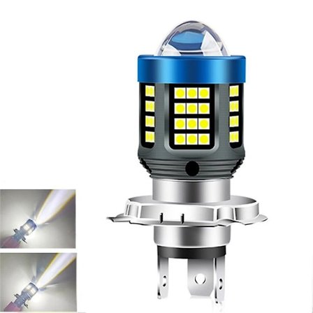 20000lm H4 Led Moto H6 Ba20d Led Motorsykkel Hovedlyspærer 60smd 3030 3570 Csp Projektorlinse 6000k Hvit 3000k Gul 25w 12v