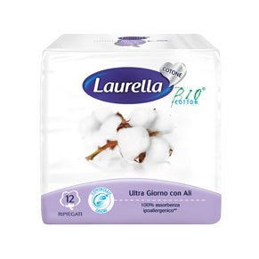 Laurella Assorbenti Cotone Ultra Giorno Con Ali 12 Pezzi