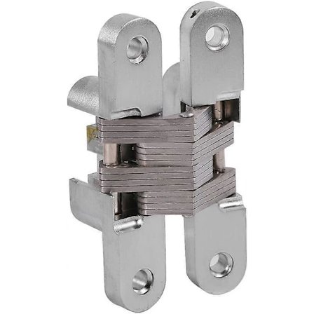 2 st Zinklegering Dold Osynlig Gångjärn Vikdörr Dolda Korsgångjärn för Möbelbeslag Vikdörr 94mm Som Visas Som Visas