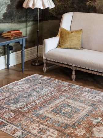 Iramis Rug - Rust Red/Green 160X230 Wool