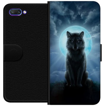 Kompatibelt Plånboksfodral till Honor Honor 10 Wolf in the Dark