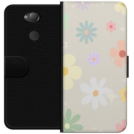 Plånboksfodral till Sony Xperia XA2 med fejdande blommor