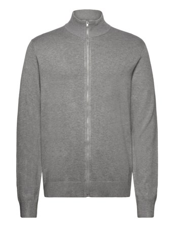 Lindbergh Ecovero L/S Zip Cardigan - Grey - L
