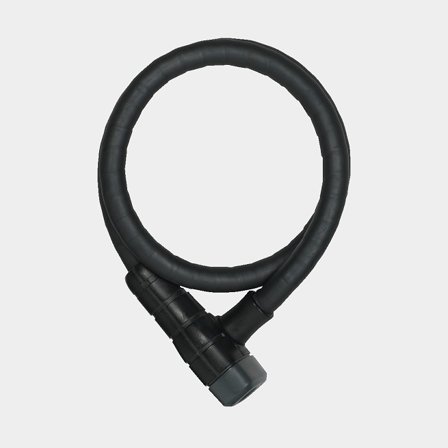 Coiled cable lock ABUS Microflex 6615K, 85 cm, Ø15 mm, black