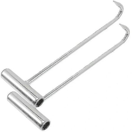 2 stk. Kummelokkroker Kummelokkløfteverktøy Trekrok Kummelokk Avløpsrist Løfter【PL】