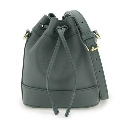 Bally Bally leather cleoh xs bucket Väska grön, Dam Axelremsväskor, Dam, Storlek: ONE SIZE