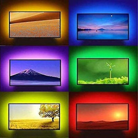 5m/2m/1m Usb-kabel Strømført LED-stripe Lyslampe Smd 3528 Julebord Dekorlampe Tape