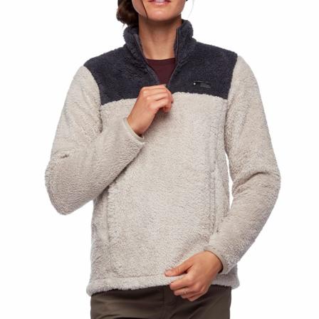 Black Diamond Women's Roadie 1/4 Zip Fleece Women long-sleeved sweaters Beige XL