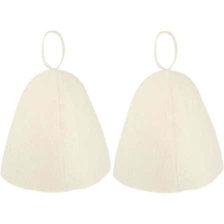 Originale uld saunahue til kvinder og mænd 2-pak 100% naturlig filt saunatilbehør