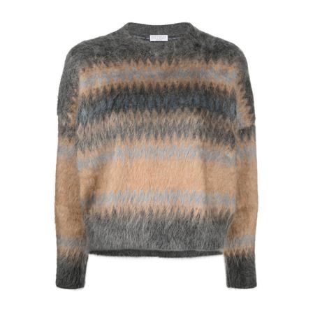Brunello Cucinelli, Sweater Grijs, Dames, Maat:M