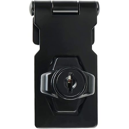 Hänglås Hasp Häftlås Hasplås Säkerhetsmetall, Matt Svart