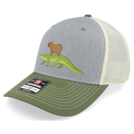 Iconic - Harmaa trucker Lippis - Capybara Crocodile 112fp Tri Heather Grey/Birch @ Hatstore