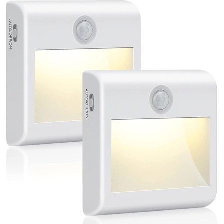 Yövalo paristokäyttöisellä liiketunnistimella, 2 kpl lasten yövaloa