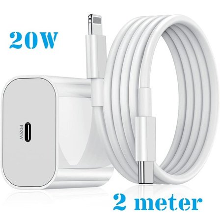 2-pack 2M USB-adapter 20W USB-C lightning-kabel Laddare Apple iPhone 13