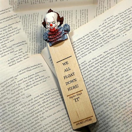 Skrekkbokmerker 3d tegneserieharpiksportrett Bokmerke Flotte gaver til bokelskere