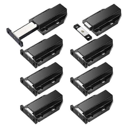 8 Pakke Magnetisk Trykklås Kraftig Trykk for å Åpne Skapbeslag Trykkutløser Magneter Berøringslås