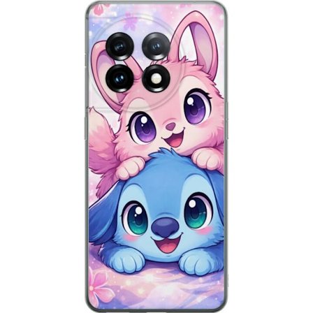 Kompatibel Mobilcover til OnePlus OnePlus 11 Sød kawaii illustration med pink og blå fantasidyr, store øjne og bløde farver perfekt til børnevær