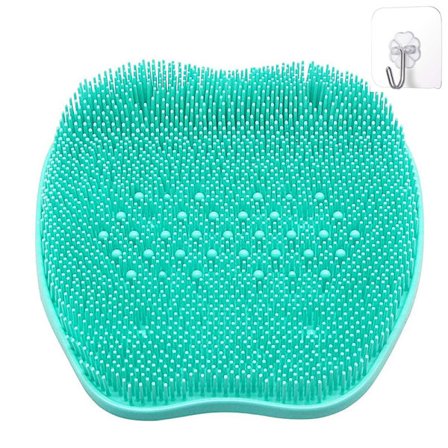 Grön stor fotskrubb borste, silikon fotskrubb borste med halkfria sugkoppar, rengör, exfo