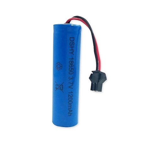 2 stk. 18650 lithium batteri 3,7v Sm-2p stik 1200mah børnelegetøj elektrisk legetøj genopladelig li