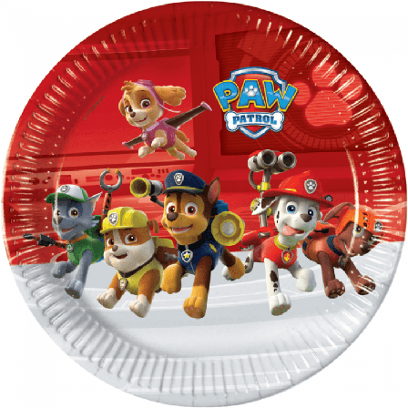 Paw Patrol Pahvilautaset 23 cm 8-pack