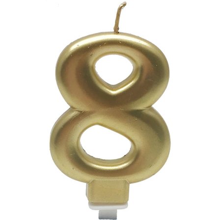 Gaggs Party Pack Numerokynttilä 8 Kulta