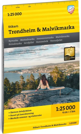 Calazo Stikart Trondheim & Malvikmarka 1:25 000