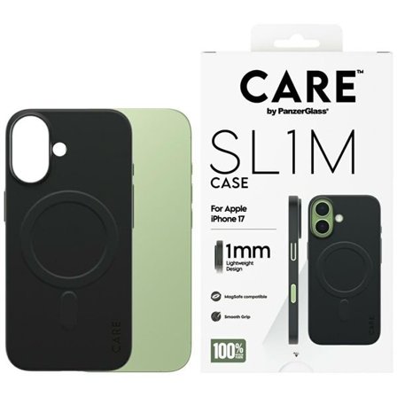 CARE by PanzerGlass SL1M MagSafe-fodral för iPhone 17 - Svart