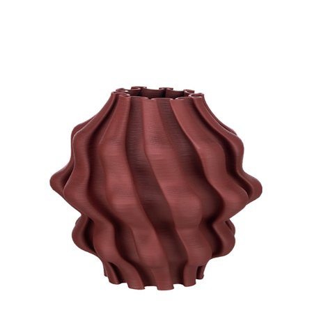 Keramisk Twist Vase, 22,5x22,5x22 cm, Ecru