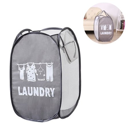 Foldbar vasketøjskurv, vasketøjsopbevaringskurv, opbevaringskurv, spand, rund opbevaring, kompatibel til hjemmeorganisering, børneværelse