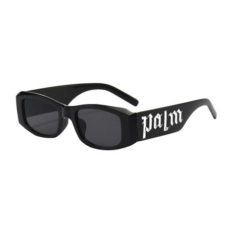 Punk Style Letters Muoti aurinkolasit Musta Frame Ins Hip Hop S Black