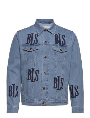 Big All Over Logo Denim Jacket Dongerijakke Denimjakke Blå BLS Hafnia