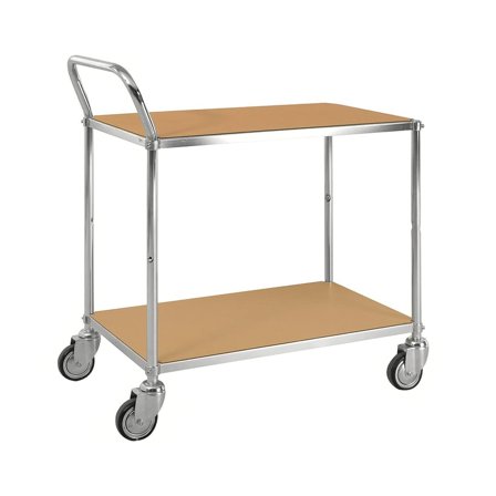 ESD table trolley, 2 shelves, 850x435x950 mm