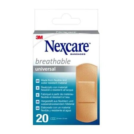 3M Cerotti Nexcare Universal Breathable 20 Pezzi 25 mm x 72 mm