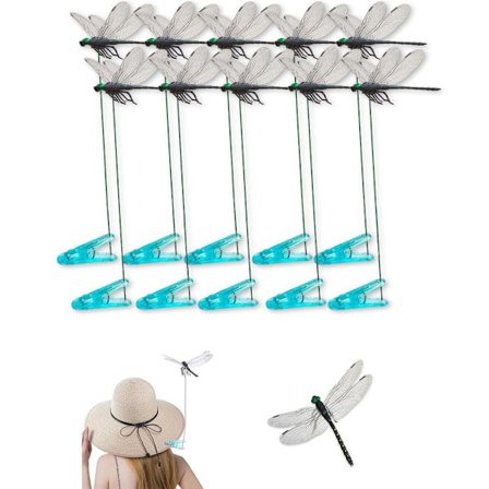 5-40 stk 3D Øyenstikkerklips – Kunstige Dekorative Klips for Hage, Balkong & Utendørsbruk_TF_TF