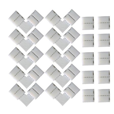 2 stk. Splitterkabel 1 til 2 RGB LED - 30cm, Hvid