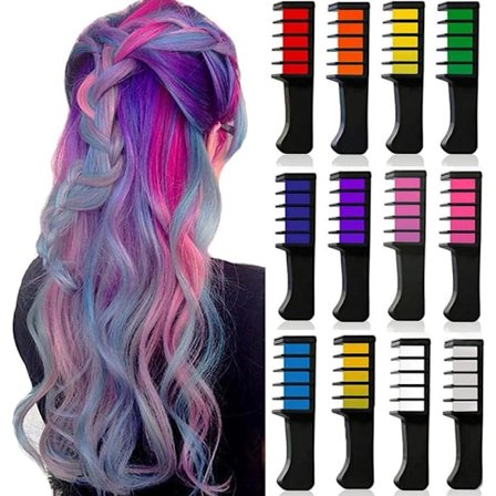 12 färger hårfärg, tillfällig ljus tvättbar kräm, giftfri färgningskrita för flickor och vuxna