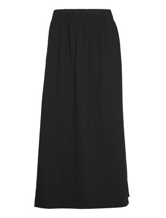 Slftinni-Relaxed Mw Midi Skirt B Noos Polvipituinen Hame Musta Selected Femme