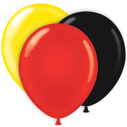 Ballongsett Rødt/Svart/Lysegult