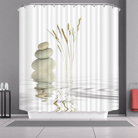 Zen Duschdraperi 150x180cm Digitaltryck Modernt Design Vattentät