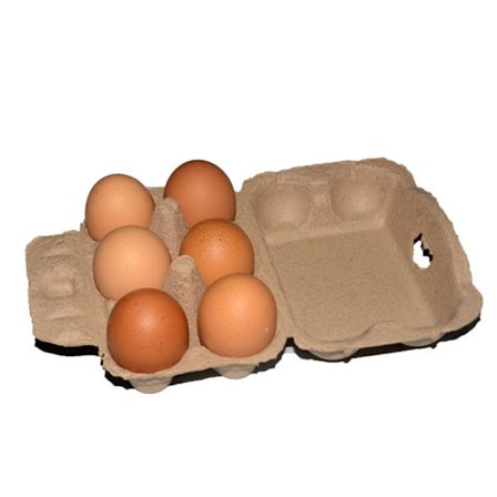 3 STK Eggekartonger Eggholder 6 CELLER 6 CELLER