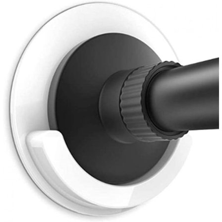 2-pack självhäftande duschdraperi stångfästen, väggmonterade, borrfri installation, ingen borrning, duschdraperi stång ingår ej (vit)