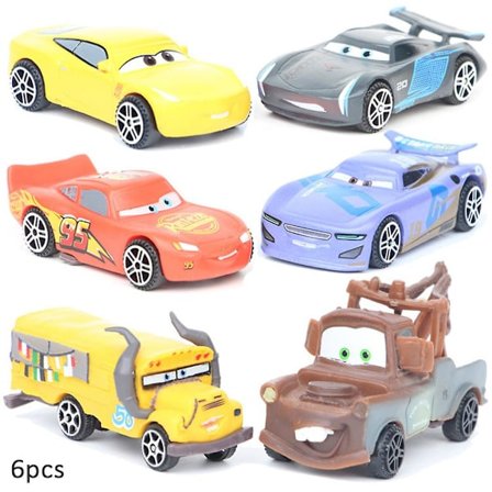 6 kpl Disney Cars Lightning McQueen -lasten leluautojen kokoelma - leluautot - poikien lahjat (FMY)
