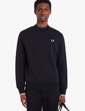 Fred Perry Crew Neck Sweatshirt - Black - XXL