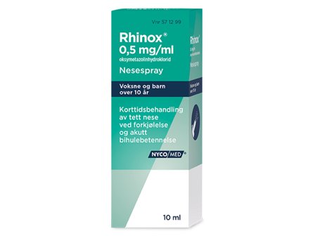 Rhinox Nesespray 0,5mg/ml, 10 ml