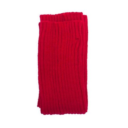 Dame Ensfarvet Strikkede Benvarmere Vinter Varme Støvlebeskyttere Hæklede Lange Strømper Rød