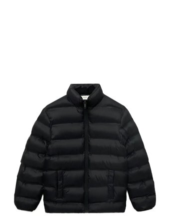 Mango Quilted Jacket - Black - 13-14
