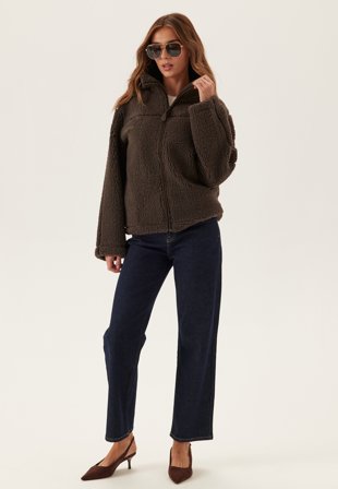 VERO MODA - Vmkarla Teddy Jacket - Chocolate Brown - Kläder - - Bubbleroom