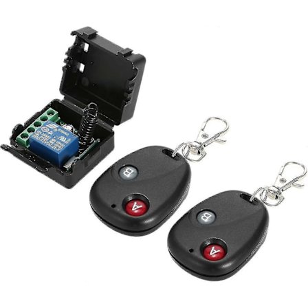 Trådløs Fjernbetjening Strømafbryder Relæ Sender Modtager 433MHz DC 12V 1-kanals Universel Fjernbetjening Strømafbryder