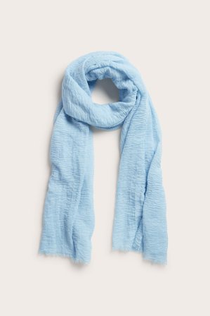 Kappahl | Krinklad scarf | Ljusblå