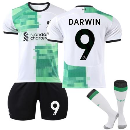 2023-2024 Liverpool Ude fodboldtrøje børnesæt nr. 9 Darwin Núñez- Perfet 24